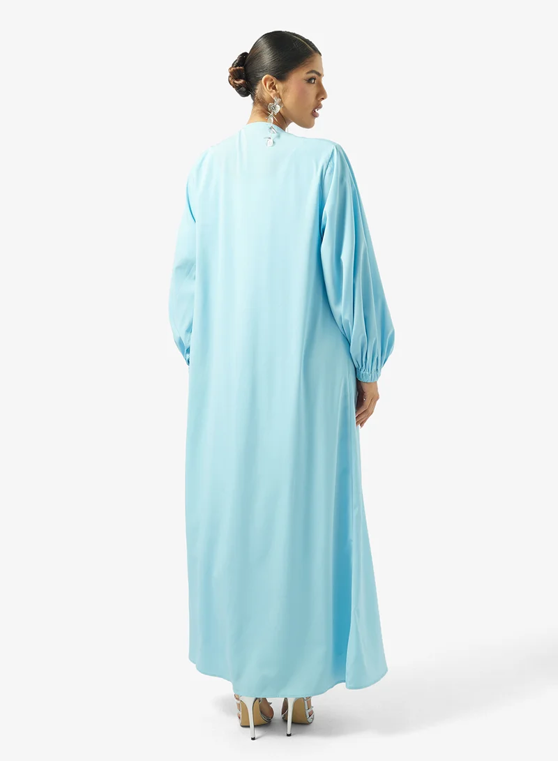 خزانة Embellished Abaya With Sheila